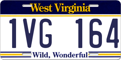 WV license plate 1VG164