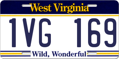 WV license plate 1VG169