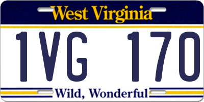 WV license plate 1VG170