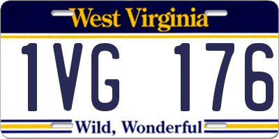 WV license plate 1VG176