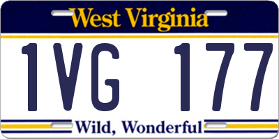 WV license plate 1VG177