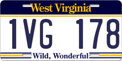 WV license plate 1VG178