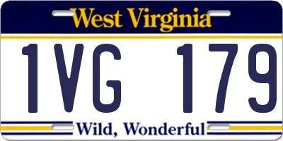 WV license plate 1VG179