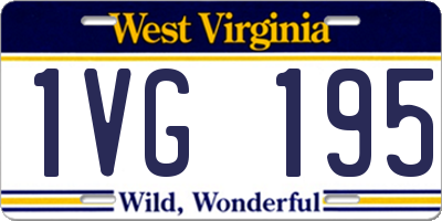 WV license plate 1VG195