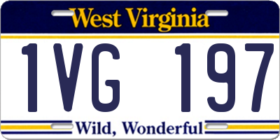 WV license plate 1VG197