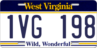 WV license plate 1VG198