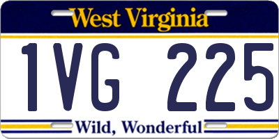 WV license plate 1VG225