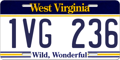 WV license plate 1VG236