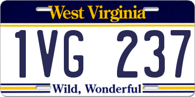 WV license plate 1VG237
