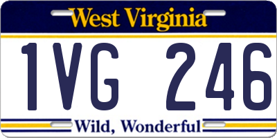 WV license plate 1VG246