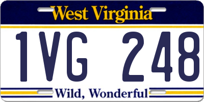 WV license plate 1VG248