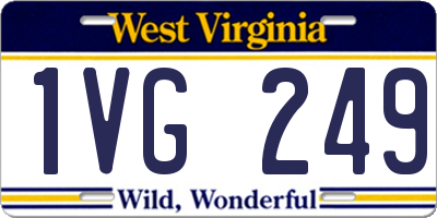 WV license plate 1VG249