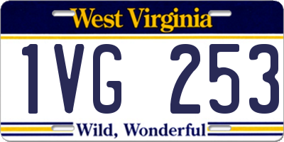 WV license plate 1VG253