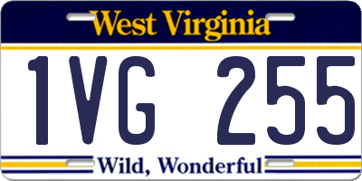 WV license plate 1VG255