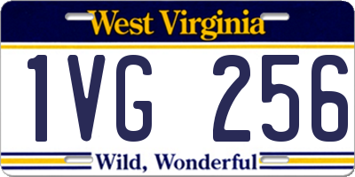WV license plate 1VG256