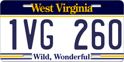 WV license plate 1VG260