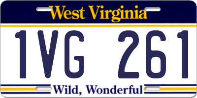 WV license plate 1VG261