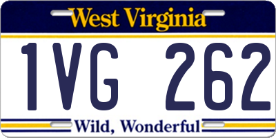 WV license plate 1VG262