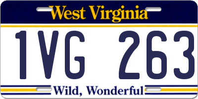 WV license plate 1VG263