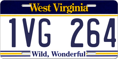 WV license plate 1VG264