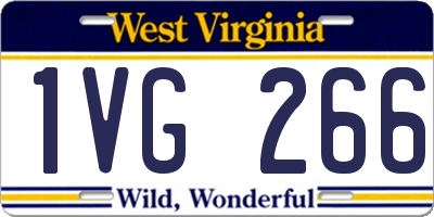 WV license plate 1VG266