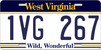 WV license plate 1VG267
