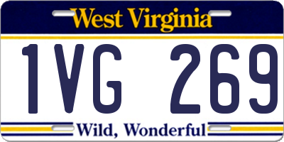 WV license plate 1VG269