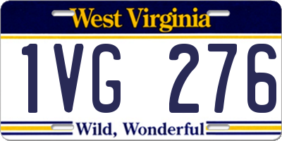 WV license plate 1VG276