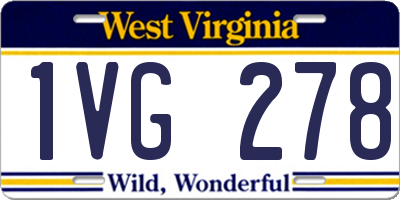 WV license plate 1VG278