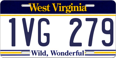 WV license plate 1VG279
