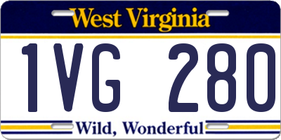 WV license plate 1VG280