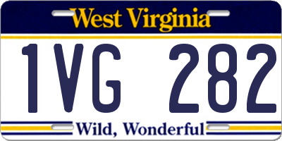 WV license plate 1VG282