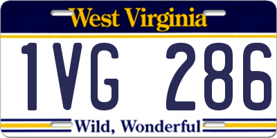 WV license plate 1VG286
