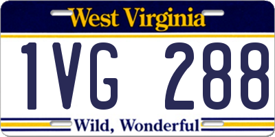 WV license plate 1VG288