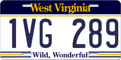 WV license plate 1VG289