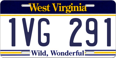WV license plate 1VG291
