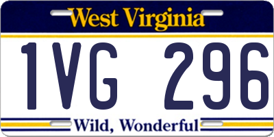 WV license plate 1VG296