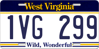 WV license plate 1VG299