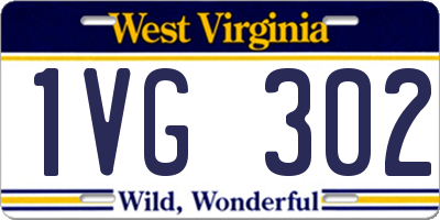 WV license plate 1VG302