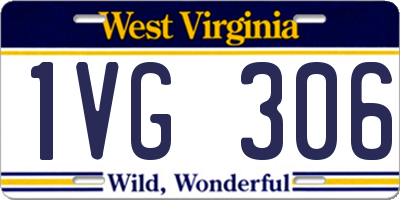 WV license plate 1VG306