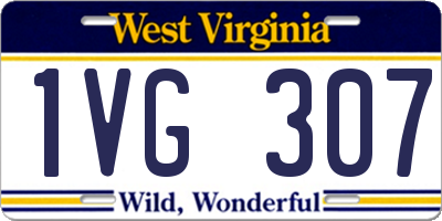 WV license plate 1VG307
