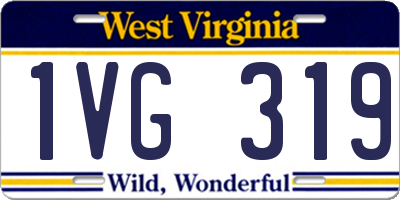 WV license plate 1VG319
