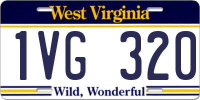 WV license plate 1VG320