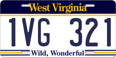 WV license plate 1VG321