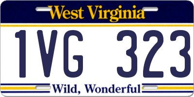 WV license plate 1VG323