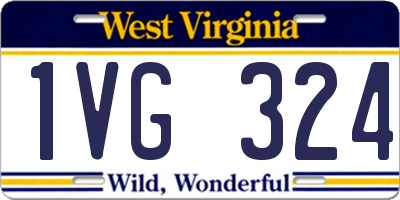 WV license plate 1VG324