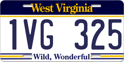 WV license plate 1VG325