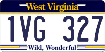WV license plate 1VG327