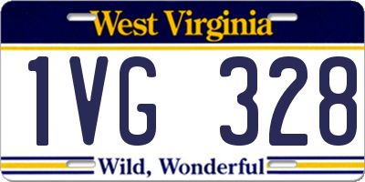 WV license plate 1VG328