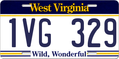 WV license plate 1VG329